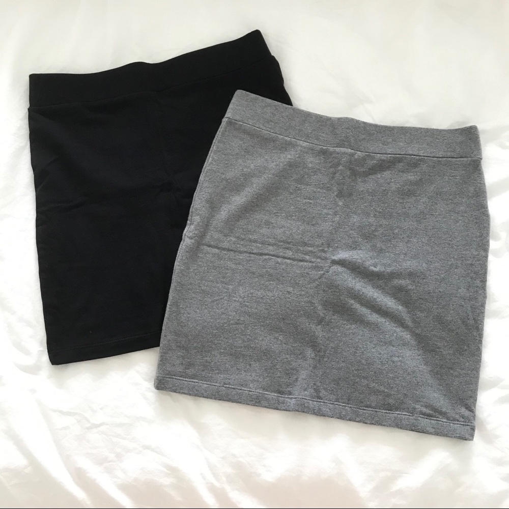 FREE 🚨 Mini skirt set - Black & Gray - Forever 21